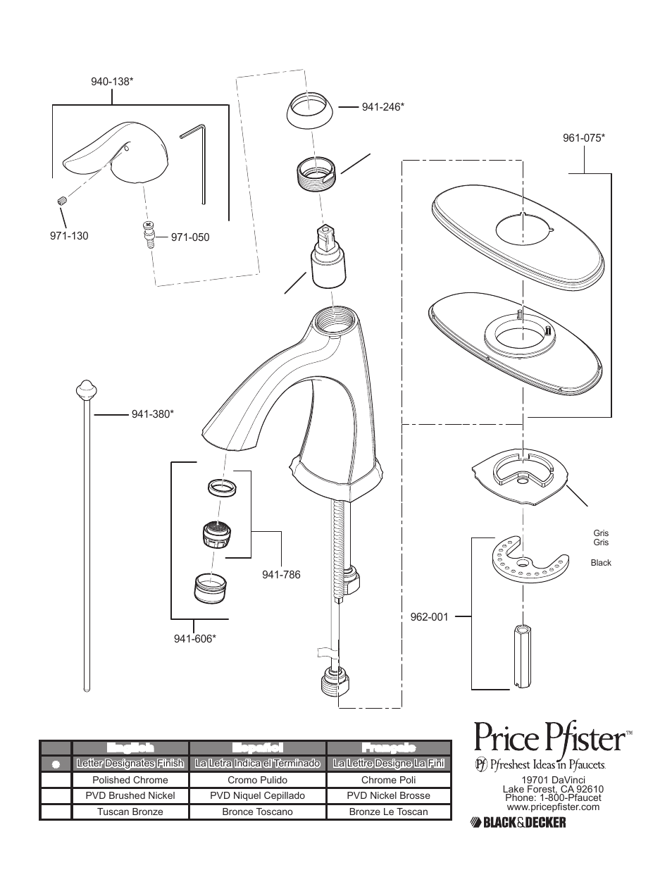Pfister F-042-ST0K User Manual | Page 12 / 12