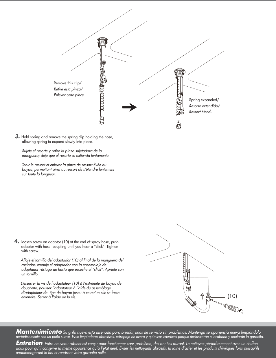 Mantenimiento, Entretien | Factory Direct Hardware Danze D454612 Melrose User Manual | Page 3 / 8