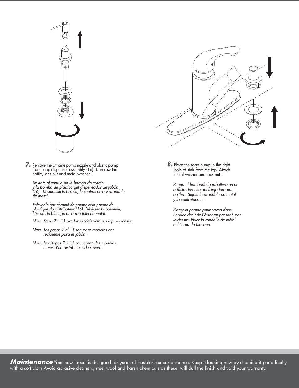 Maintenance | Factory Direct Hardware Danze D454612 Melrose User Manual | Page 5 / 8