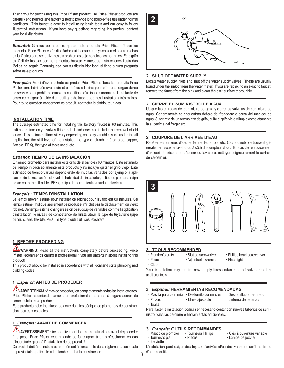 Pfister F-WL2-300C User Manual | Page 3 / 6