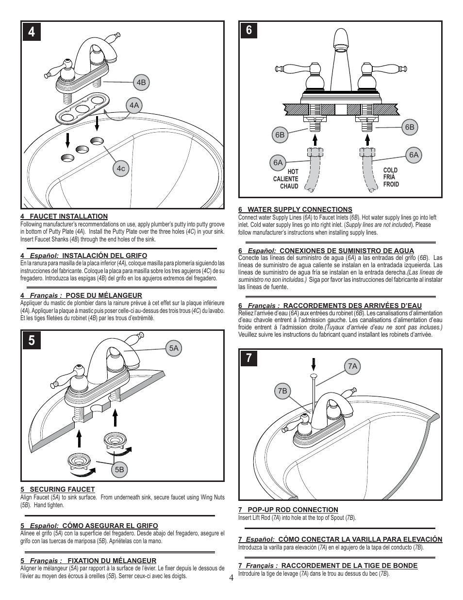 Pfister F-WL2-300C User Manual | Page 4 / 6