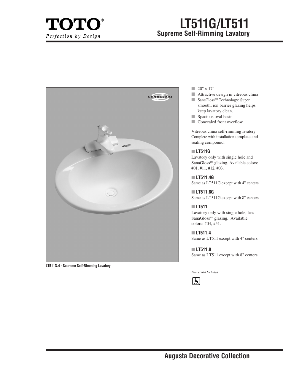 Factory Direct Hardware Toto LT511.8#51 User Manual | 2 pages