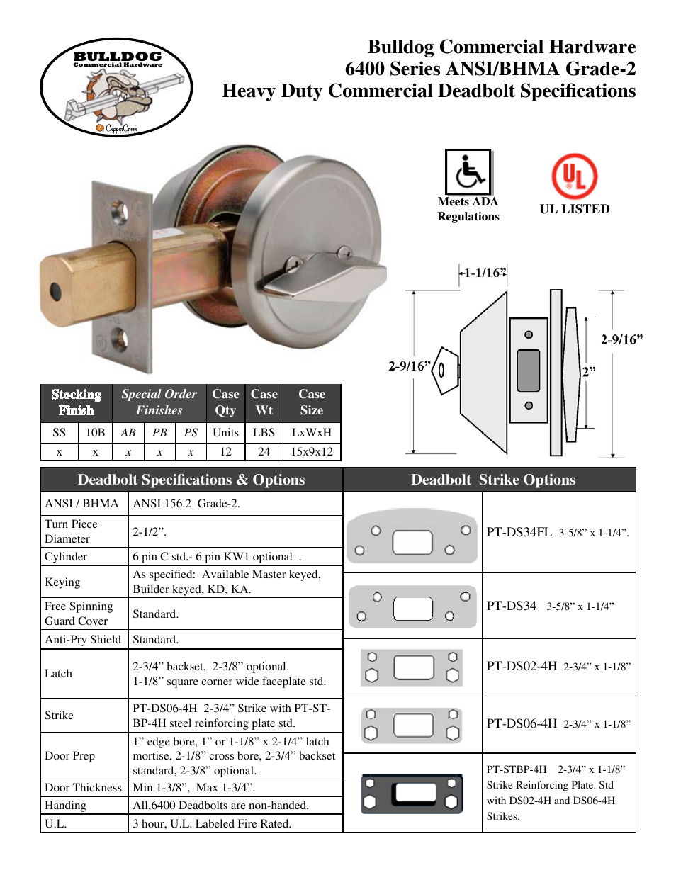 Factory Direct Hardware Copper Creek DB6410 User Manual | 1 page
