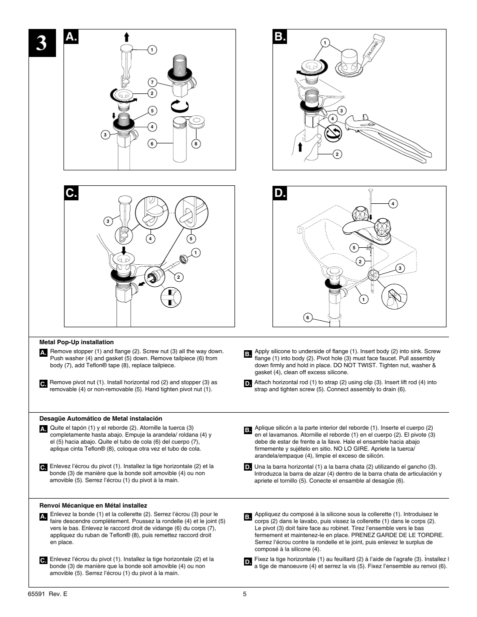 A. c. b. d | Factory Direct Hardware Delta B2515LF User Manual | Page 5 / 8