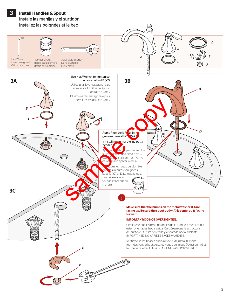 Sample copy | Factory Direct Hardware Pfister F-049-DEC User Manual | Page 3 / 7