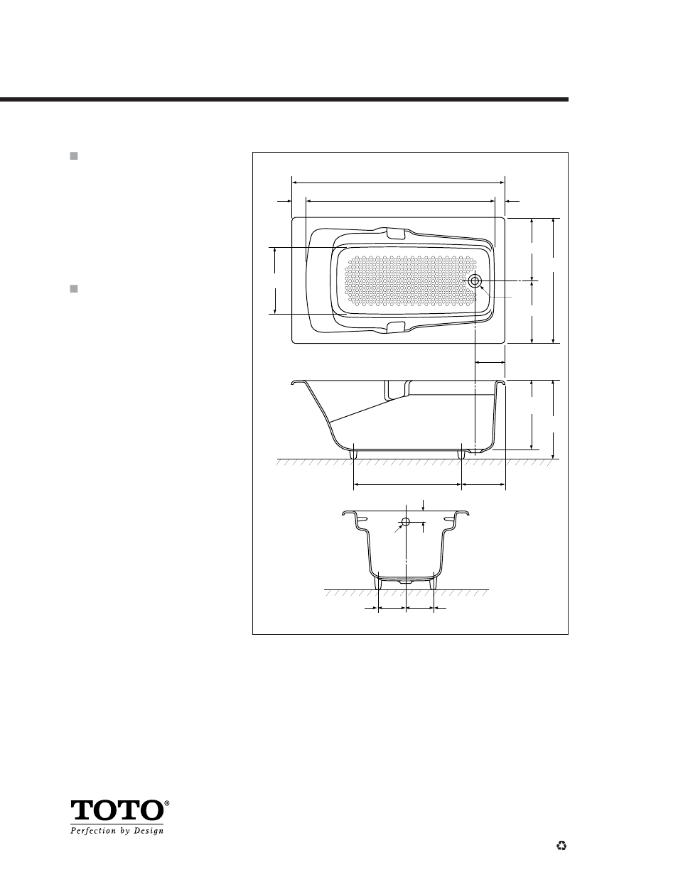 Fby1500p, Enameled cast iron bathtub, Style | Specifications, 374 lbs | Factory Direct Hardware Toto FBY1500P User Manual | Page 2 / 2