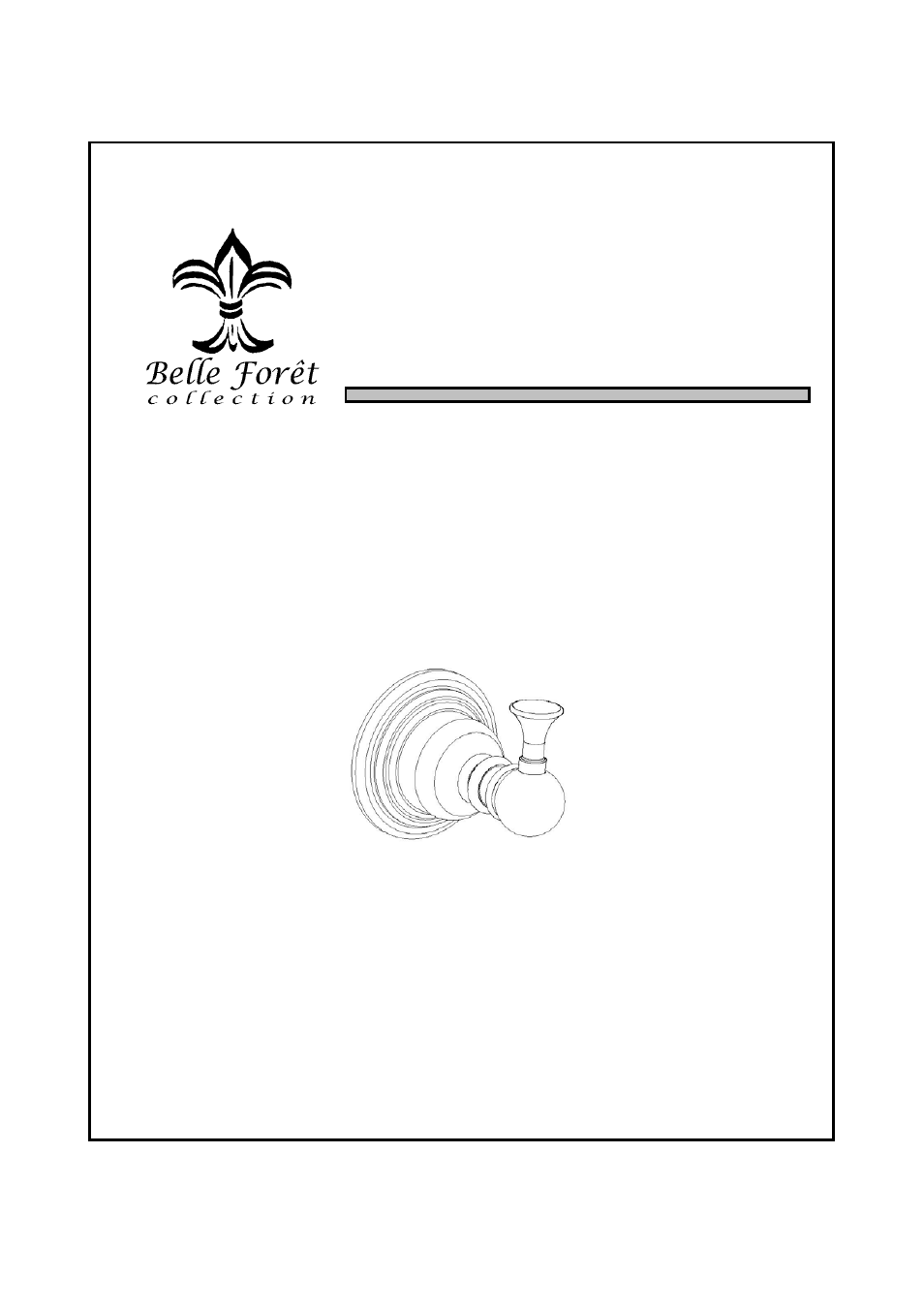 Factory Direct Hardware Belle Foret NRH Traditional User Manual | 2 pages