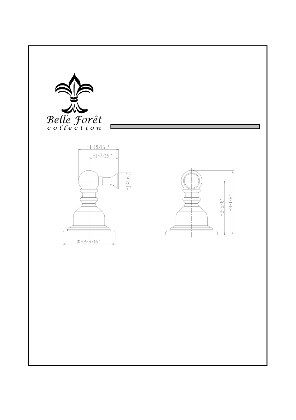 Factory Direct Hardware Belle Foret NRH Traditional User Manual | Page 2 / 2