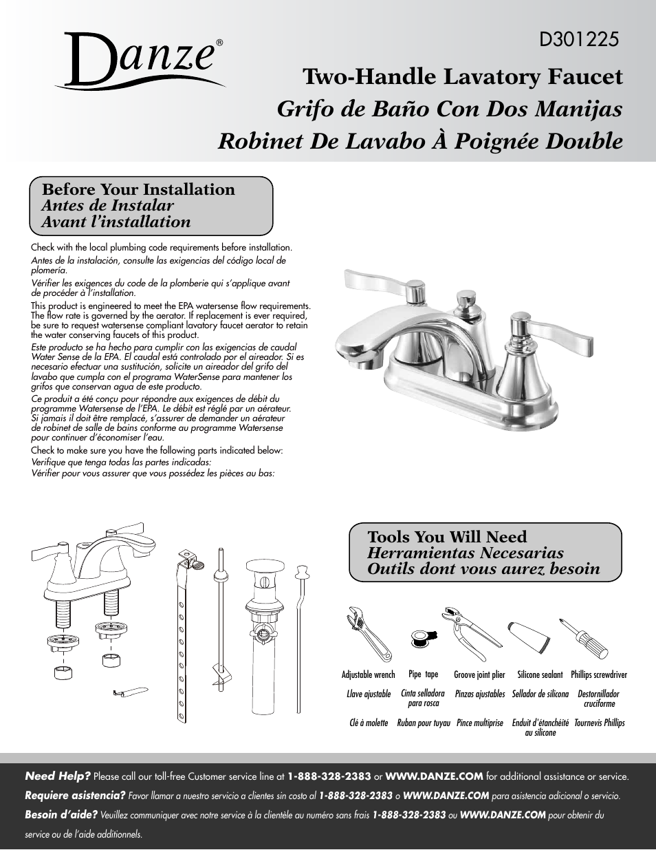 Factory Direct Hardware Danze D301025 User Manual | 4 pages