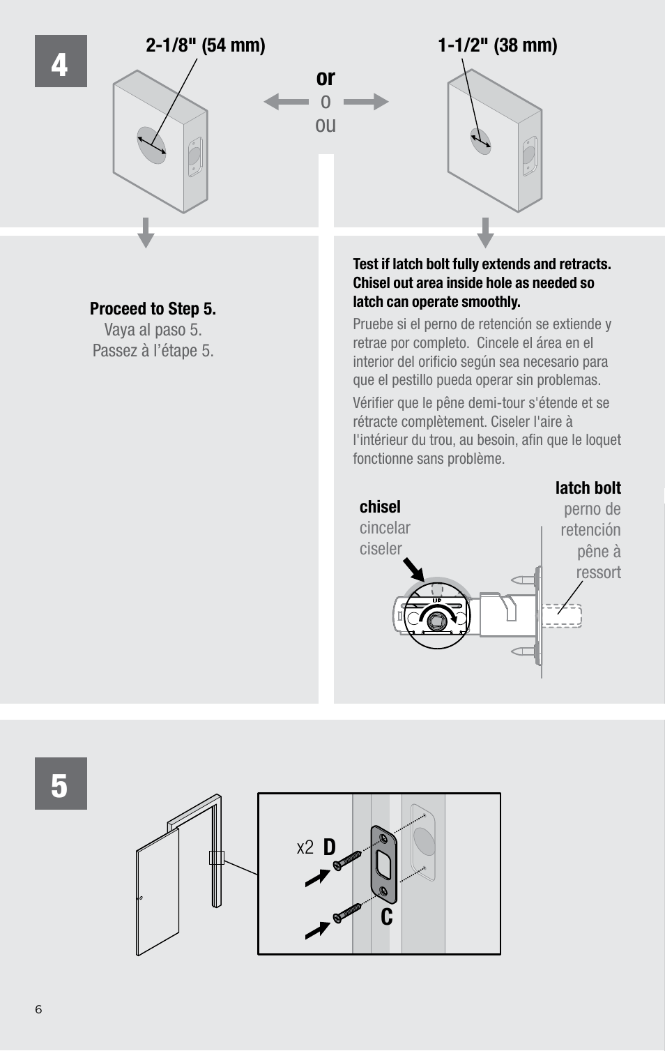 Cd e f, Or o ou | Factory Direct Hardware Kwikset 925  User Manual | Page 6 / 20