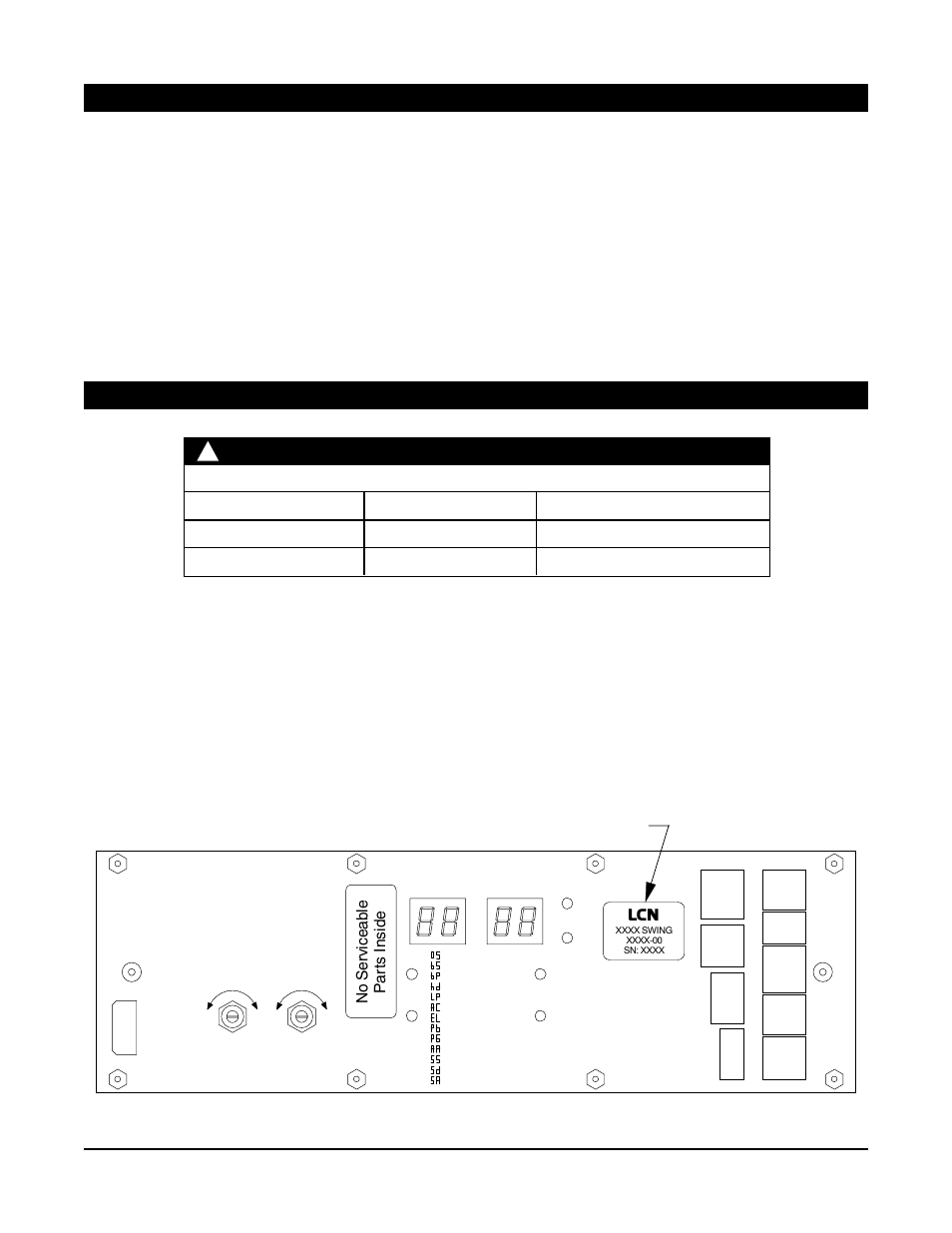 Electrical specifications, Pre-installation site and product check, Important | Figure 1-1, Label indicates model, No serviceable p ar ts inside | Factory Direct Hardware LCN 9531 User Manual | Page 3 / 14