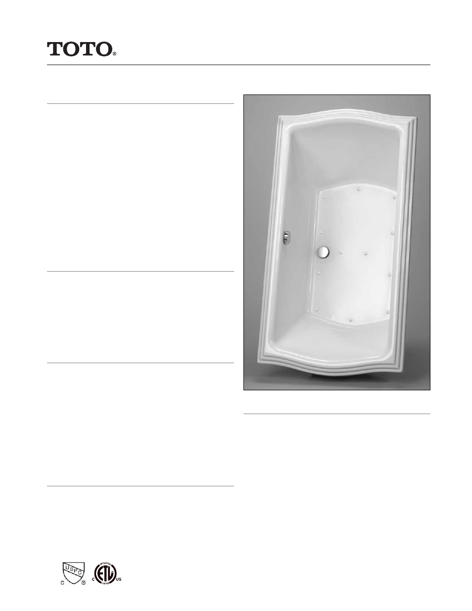 Factory Direct Hardware Toto ABA785RL User Manual | 2 pages