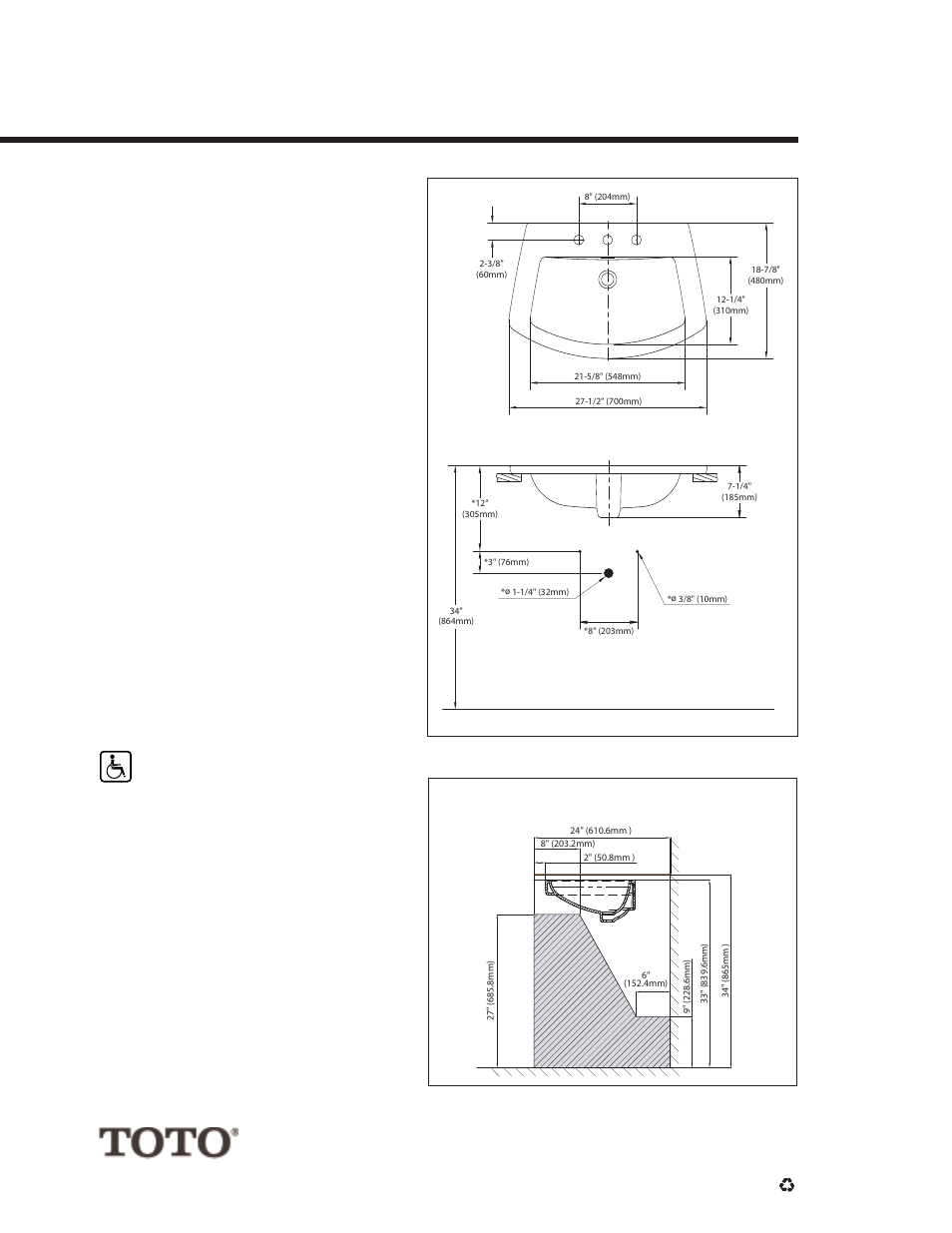 Lt963, Soirée™ self rimming lavatory, Toto | Design, 1 lbs. shipping dimensions, Lt963 ada compliance check | Factory Direct Hardware Toto LT963.8 User Manual | Page 2 / 2