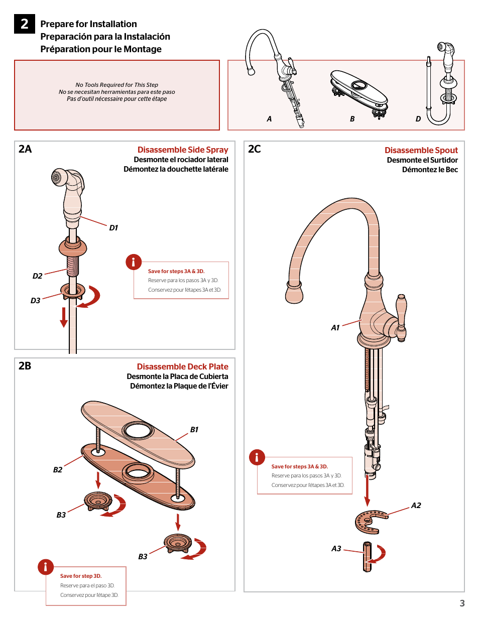 2c 2a 2b | Factory Direct Hardware Pfister F-029-4HY Alina User Manual | Page 3 / 12