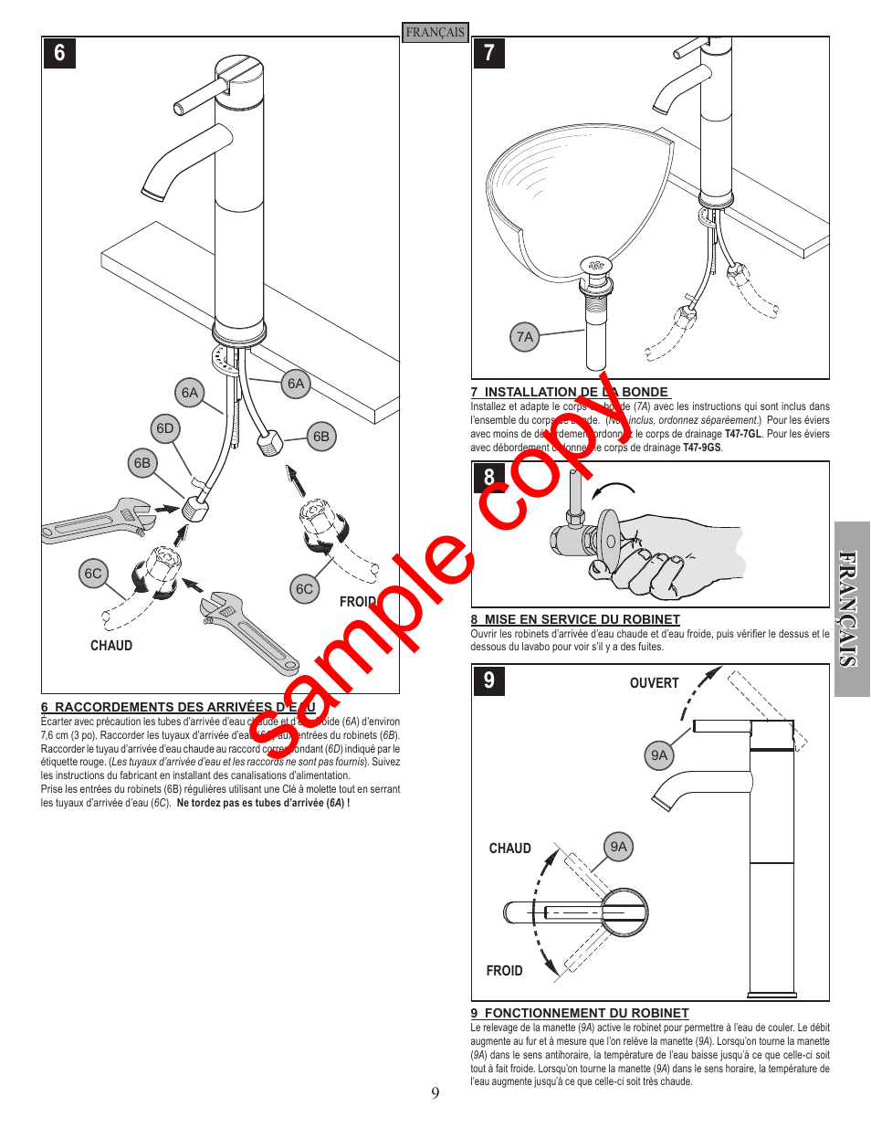 Sample copy | Factory Direct Hardware Pfister GT40-N00 User Manual | Page 9 / 12