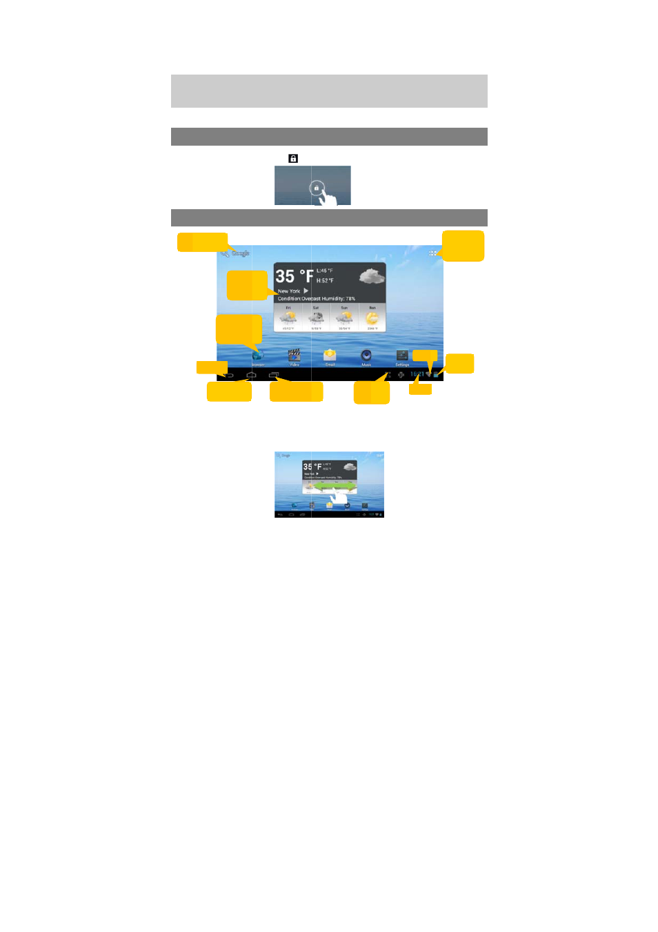 Locking t, The scre, Me screen | Alcatel ONE TOUCH T10 User Manual | Page 4 / 20