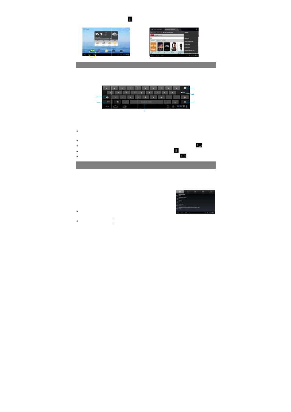 Playi, Ing musi, Using the v | Virtual keyb, Board | Alcatel ONE TOUCH T10 User Manual | Page 7 / 20