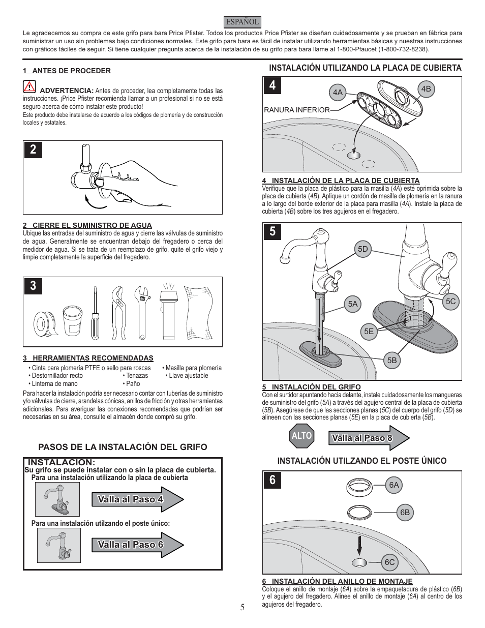 Pfister GT72-M1SS User Manual | Page 5 / 12