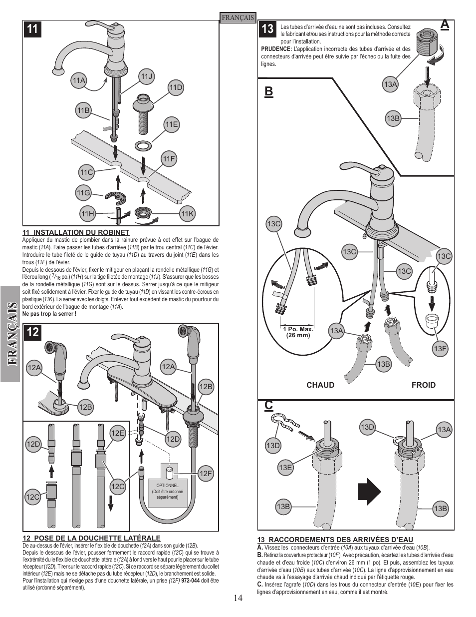 Ab c | Factory Direct Hardware Pfister F-034-4AL Brookwood User Manual | Page 14 / 18