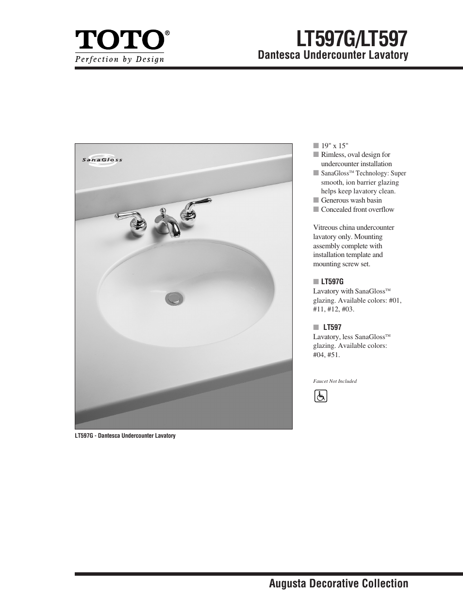 Factory Direct Hardware Toto LT597#51 User Manual | 2 pages