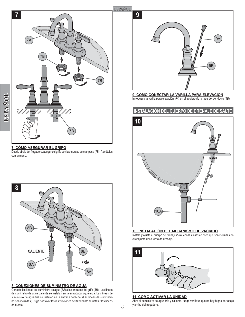 Esp a ñ ol | Factory Direct Hardware Pfister F-043-LN User Manual | Page 6 / 12