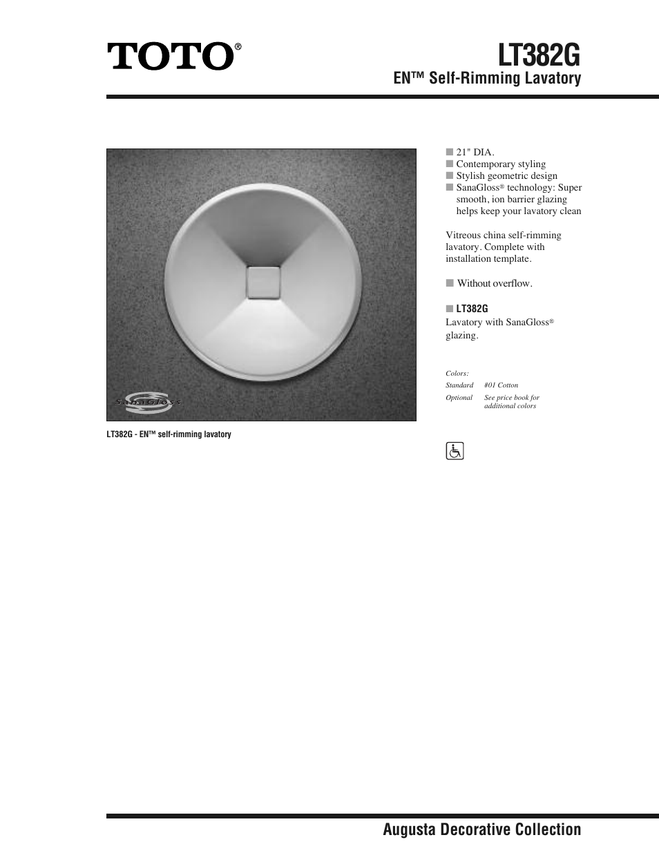 Factory Direct Hardware Toto LT382G User Manual | 2 pages