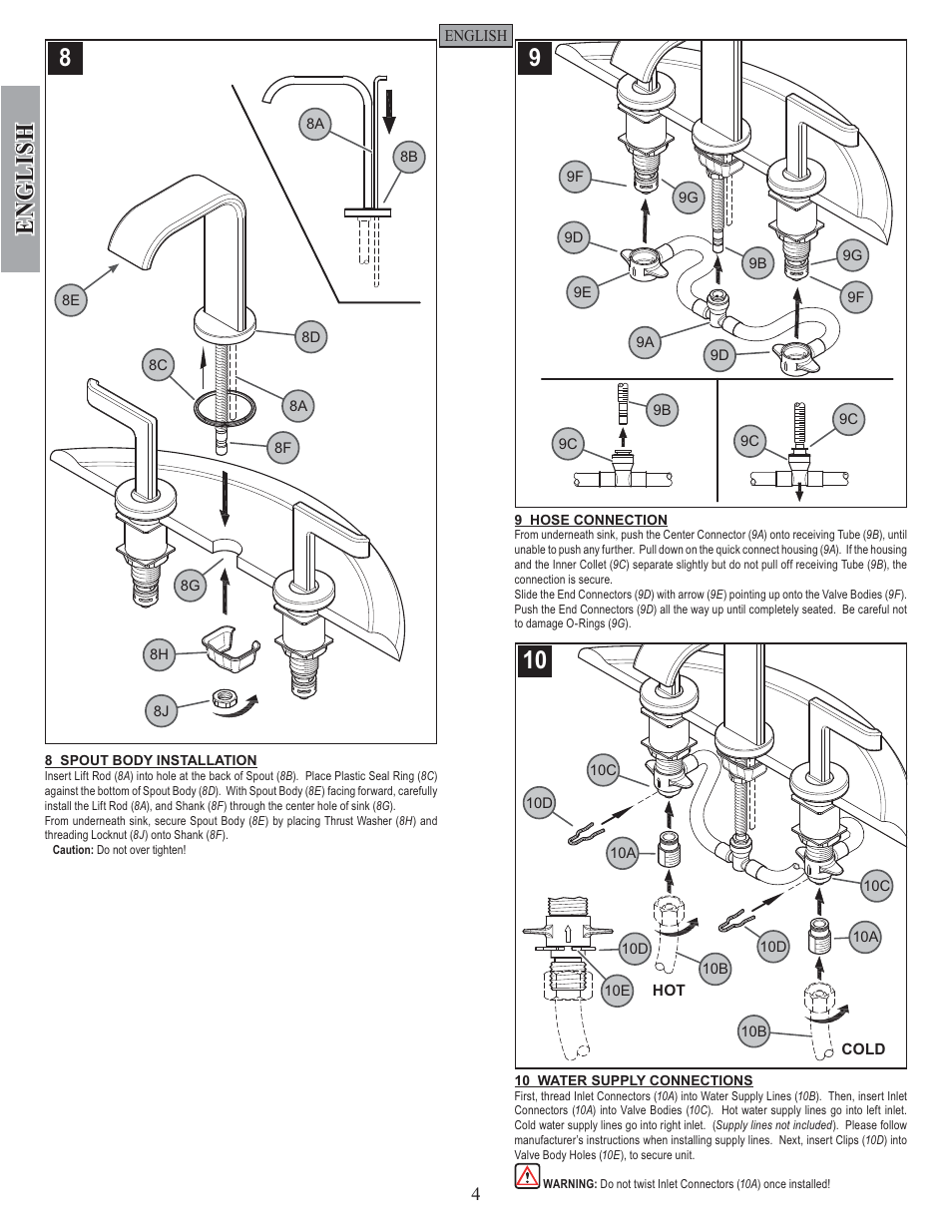 English | Pfister F-049-SYKK User Manual | Page 4 / 14