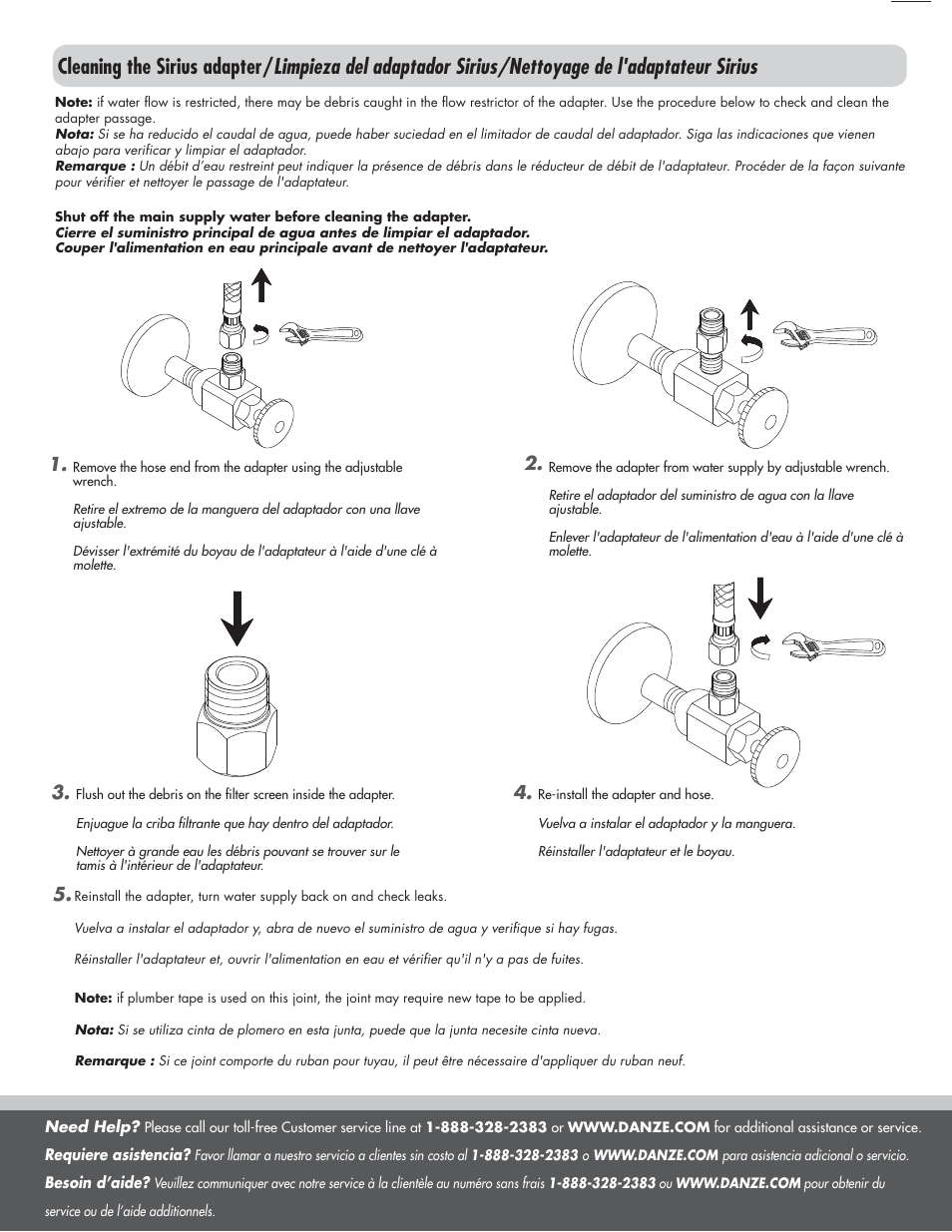 Factory Direct Hardware Danze D422044 Sirius User Manual | Page 5 / 6