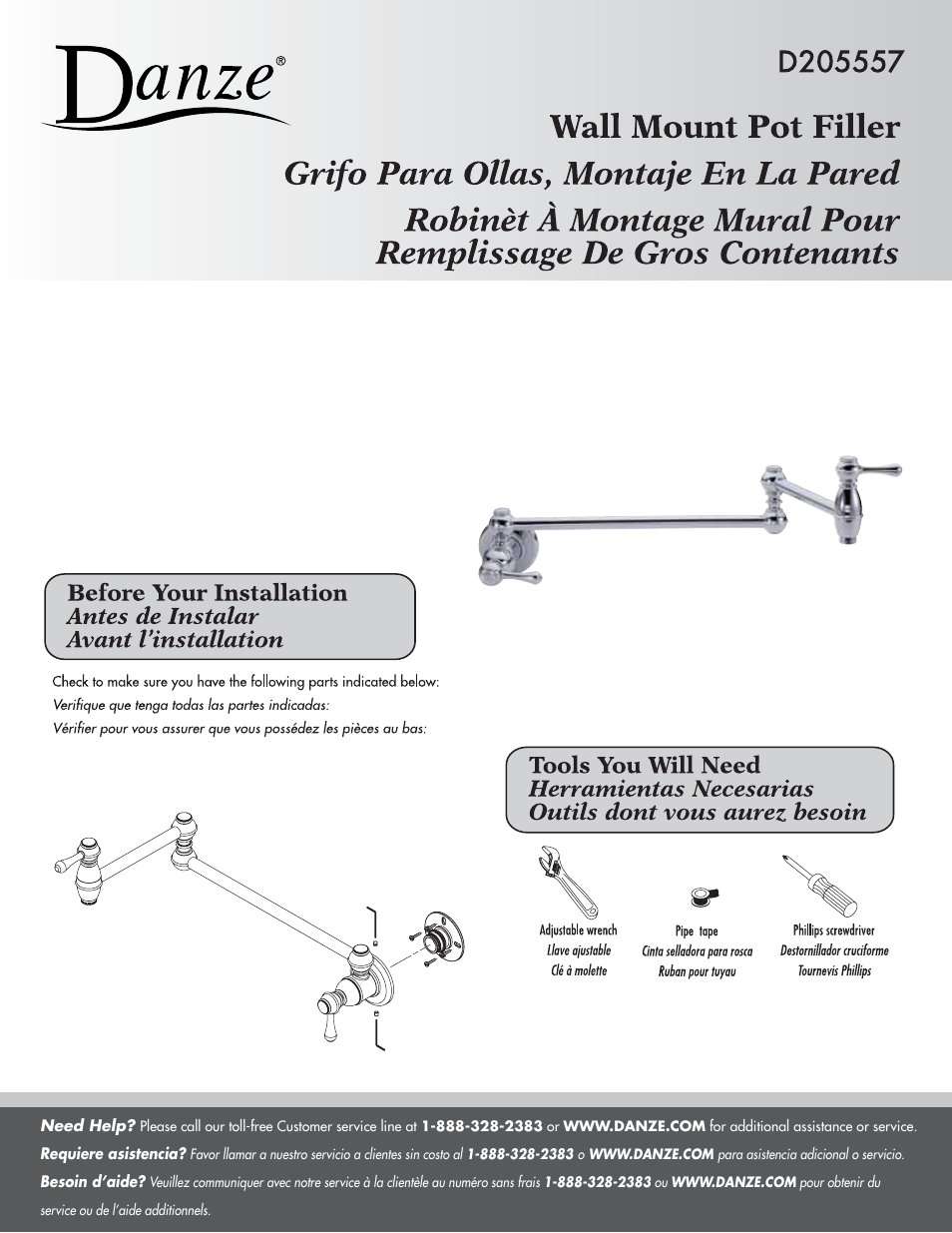 Factory Direct Hardware Danze D205057 Opulence User Manual | 4 pages