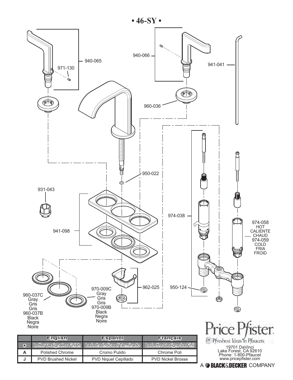 Pfister F-046-SYKK User Manual | Page 14 / 14