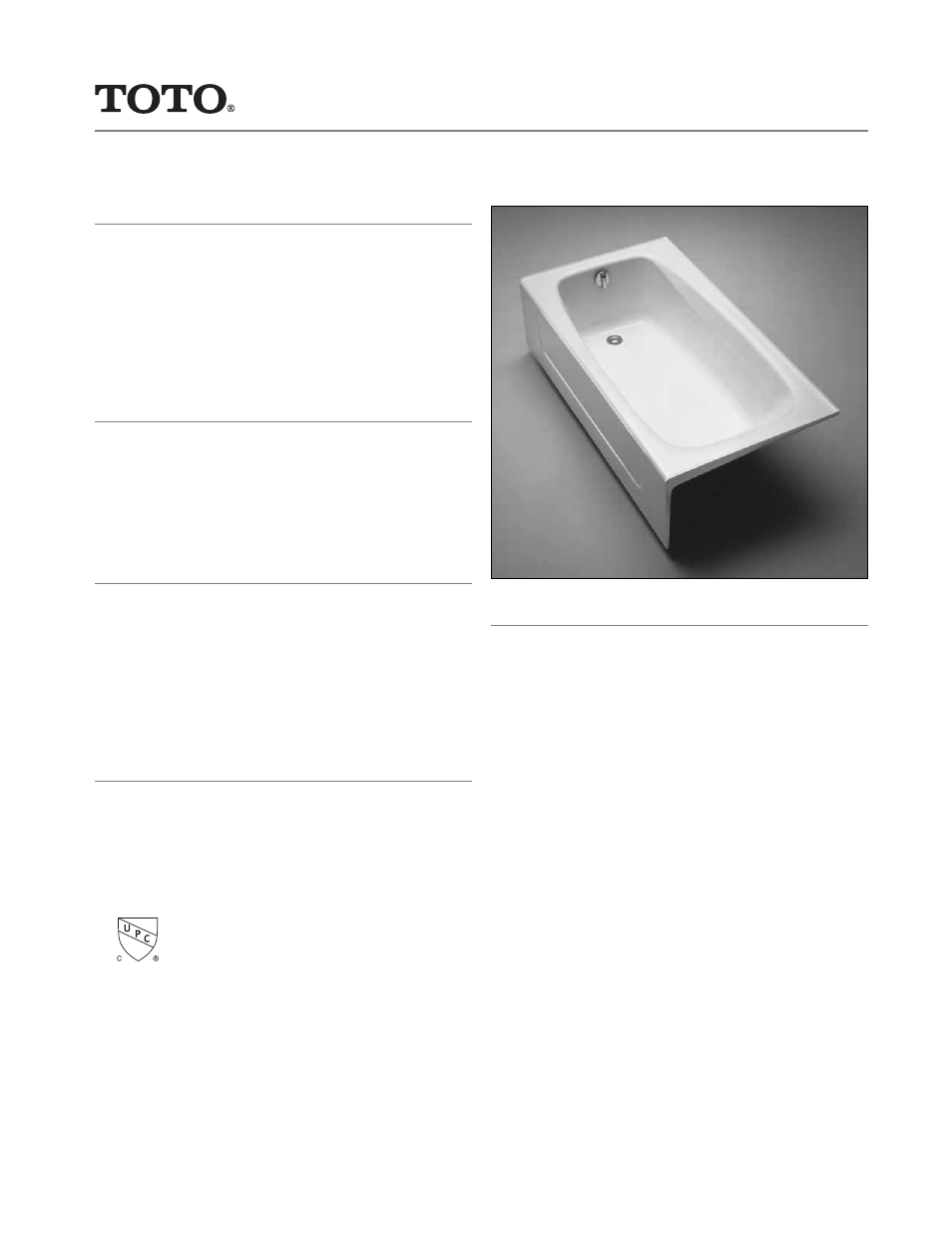 Factory Direct Hardware Toto FBY1525RP User Manual | 2 pages