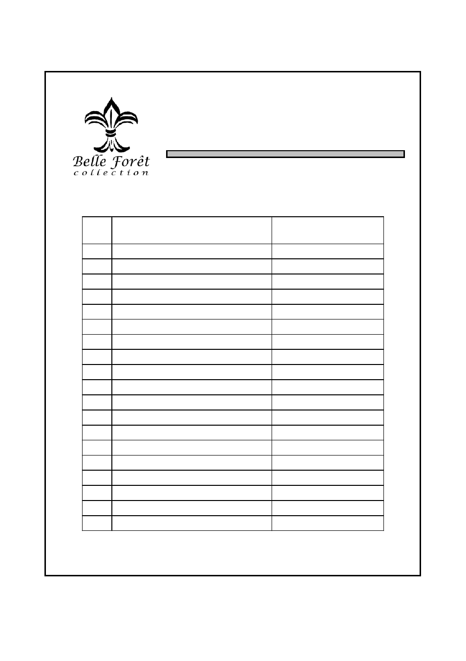 Single handle kitchen faucet, Parts listing | Factory Direct Hardware Belle Foret N16001 User Manual | Page 4 / 4