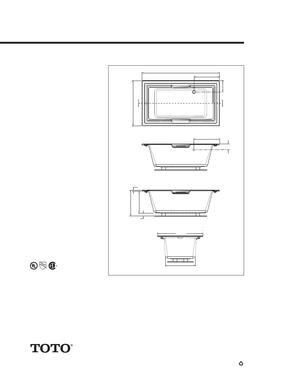 Lloyd aba930 - specification draft, Aby930n, Lloyd™ 6' soaker bathtub | Toto, Style, Specifications, 125 lbs | Factory Direct Hardware Toto ABY930NY User Manual | Page 2 / 2