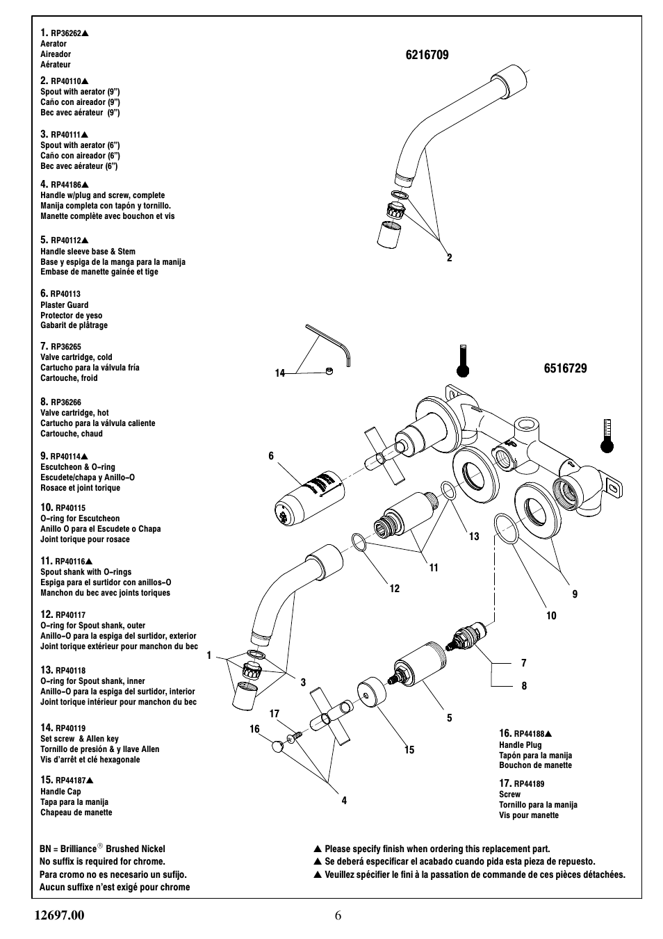 Factory Direct Hardware Brizo 6516729-BN User Manual | Page 6 / 7