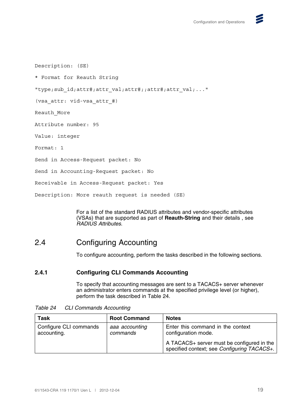 4 configuring accounting, 1 configuring cli commands accounting, Configuring accounting | QTECH SmartEdge 600 Configuration User Manual | Page 23 / 32