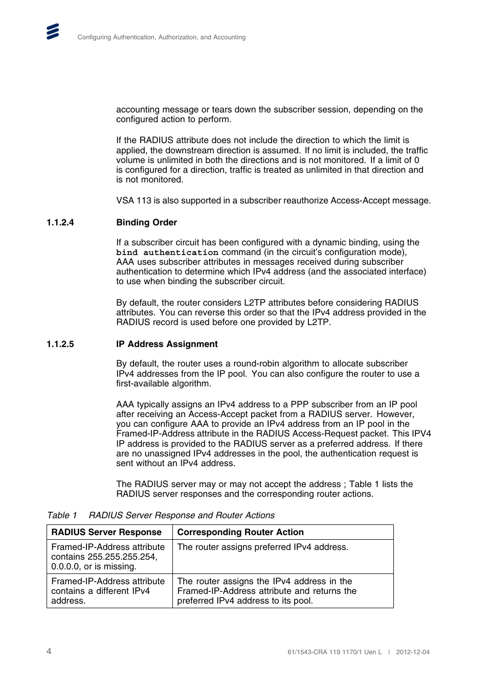 4 binding order, 5 ip address assignment | QTECH SmartEdge 600 Configuration User Manual | Page 8 / 32