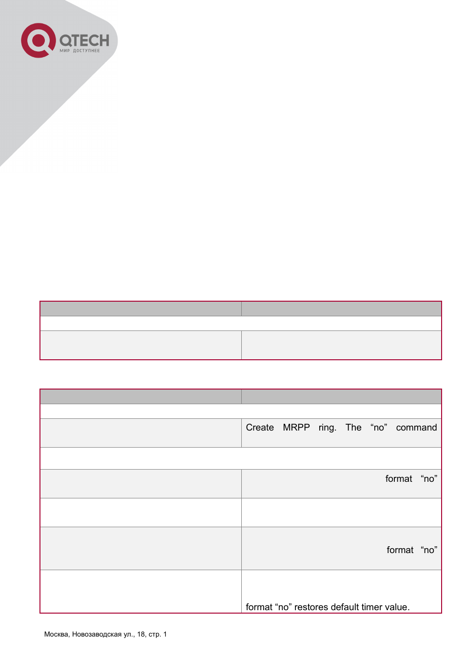 Mrpp, Onfiguration, 2 mrpp configuration task list | QTECH QSW-2800 Инструкция по настройке User Manual | Page 372 / 415