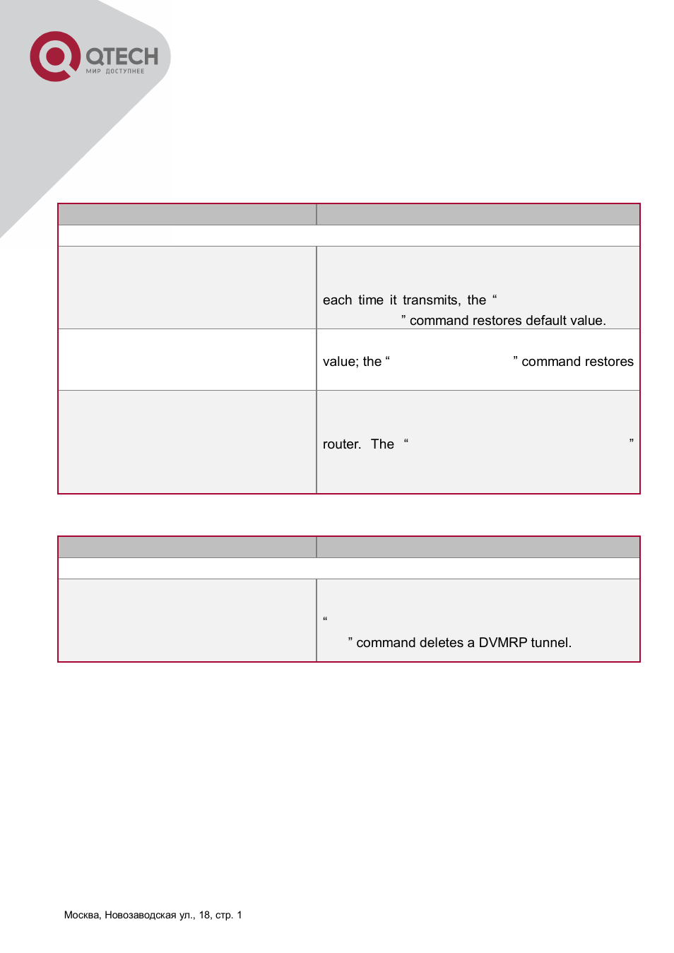 3 dvmrp configuration examples | QTECH QSW-8300 Инструкция по настройке User Manual | Page 239 / 364