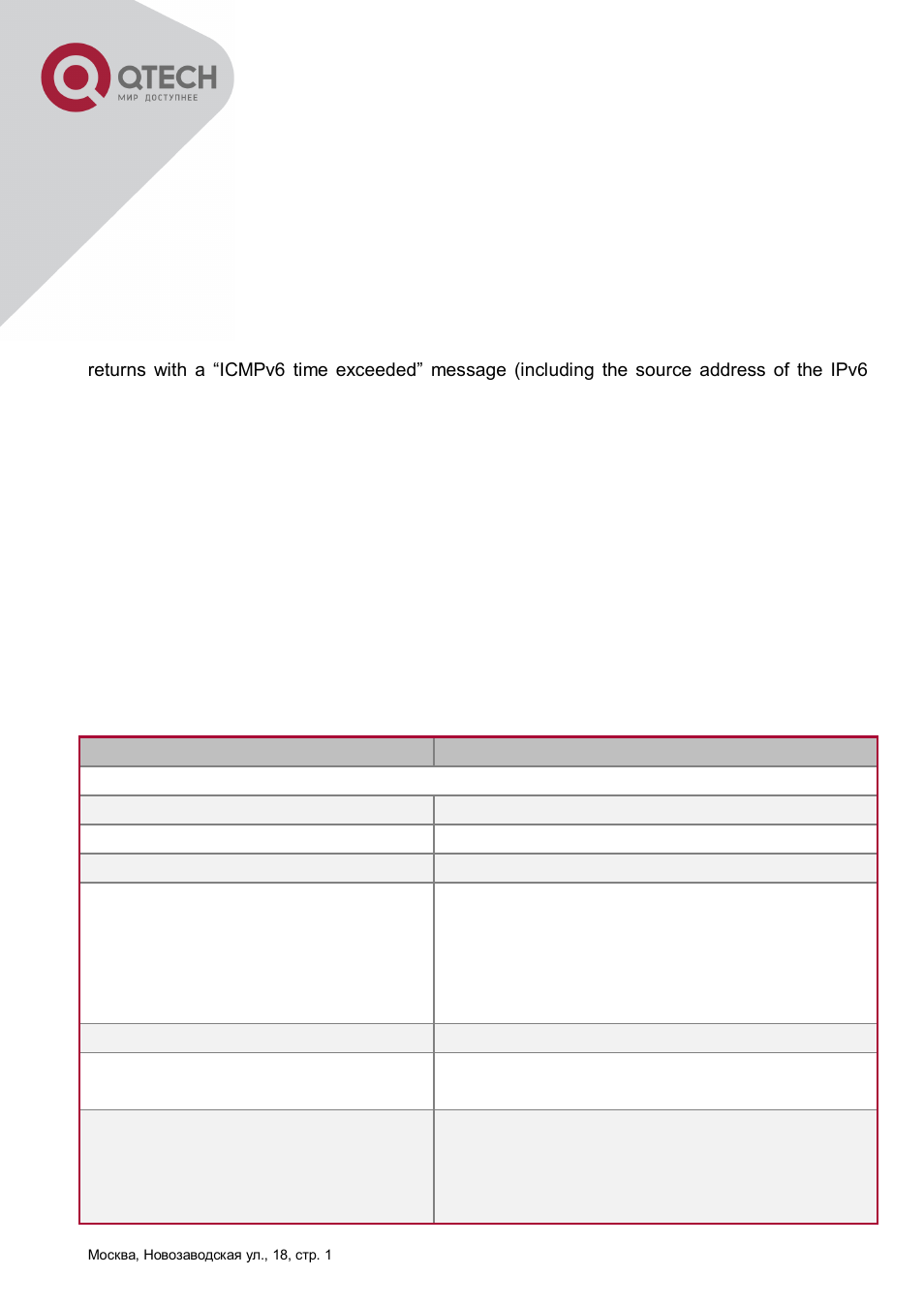 4 traceroute6, 5 show, Raceroute | QTECH QSW-8300 Инструкция по настройке User Manual | Page 357 / 364
