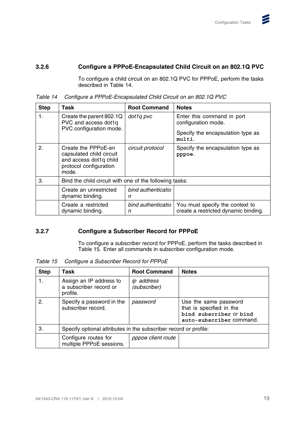 7 configure a subscriber record for pppoe, Configure a subscriber record for pppoe | QTECH SmartEdge 100 PPP and PPPoE User Manual | Page 23 / 35