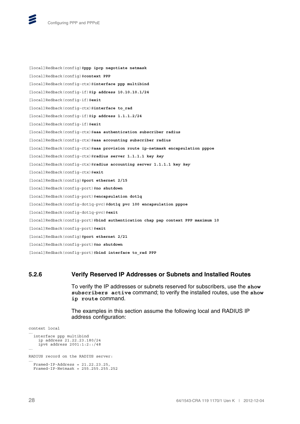 QTECH SmartEdge 100 PPP and PPPoE User Manual | Page 32 / 35