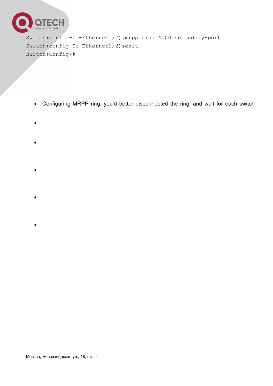 4 mrpp troubleshooting, Mrpp, Roubleshooting | QTECH QSW-3400 Инструкция по настройке User Manual | Page 404 / 465