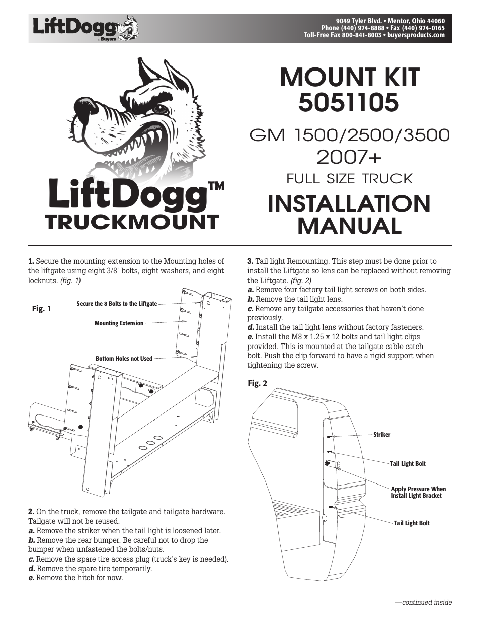 Buyers 5051105 User Manual | 4 pages