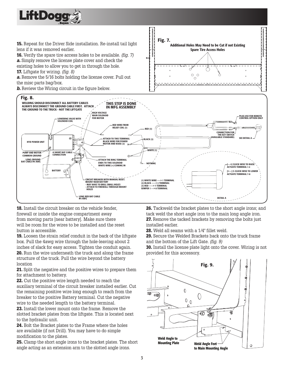 Fig. 7, Fig. 9 | Buyers 5051105 User Manual | Page 3 / 4