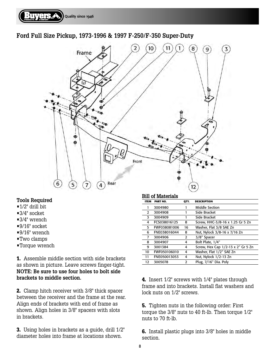 Buyers 1801005 User Manual | Page 8 / 12