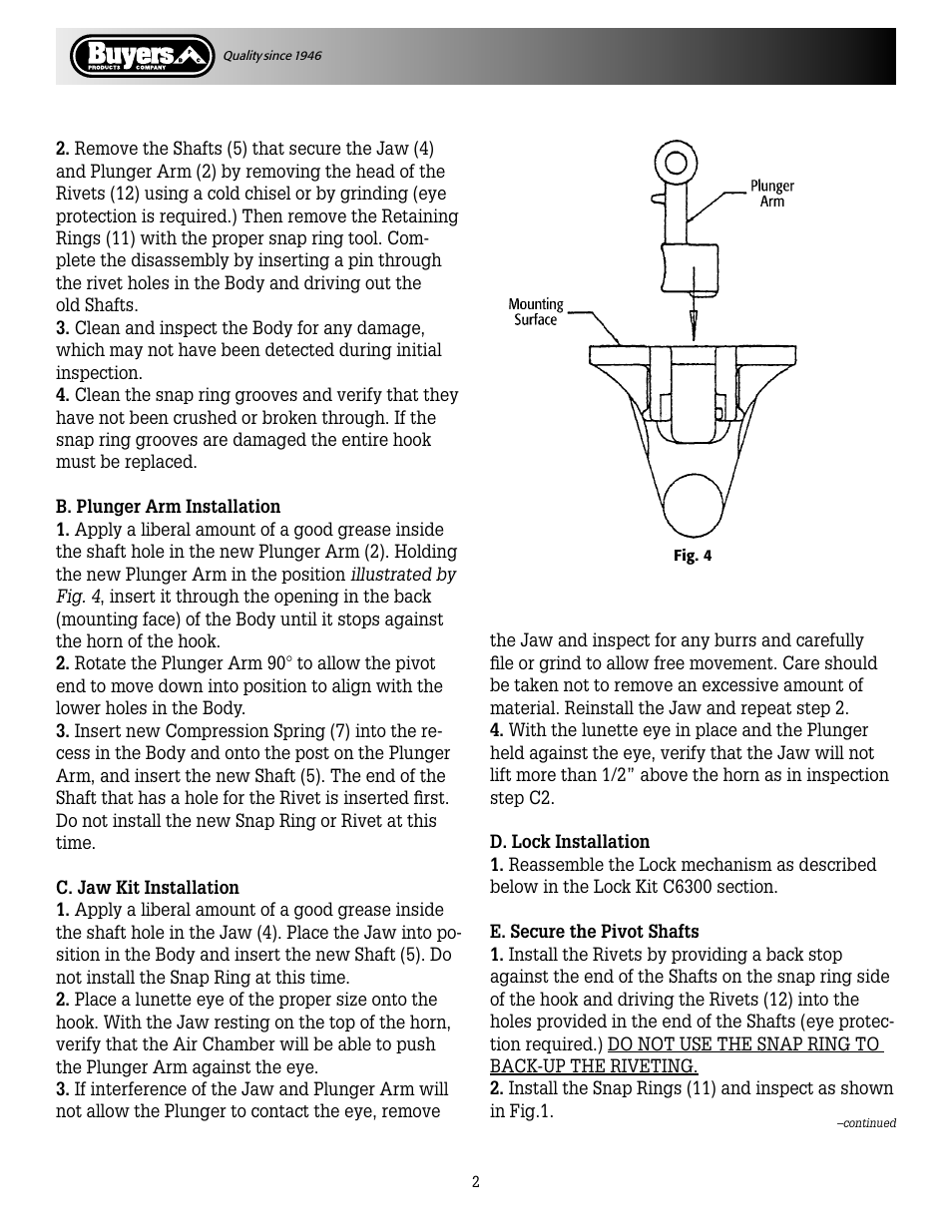 Buyers P45AC6 User Manual | Page 3 / 4