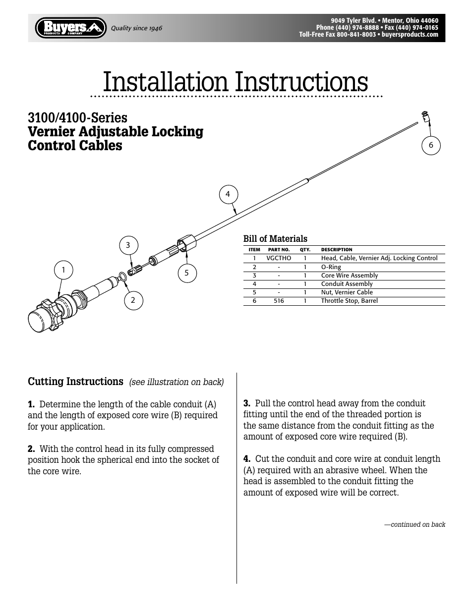 Buyers 4100-Series User Manual | 2 pages