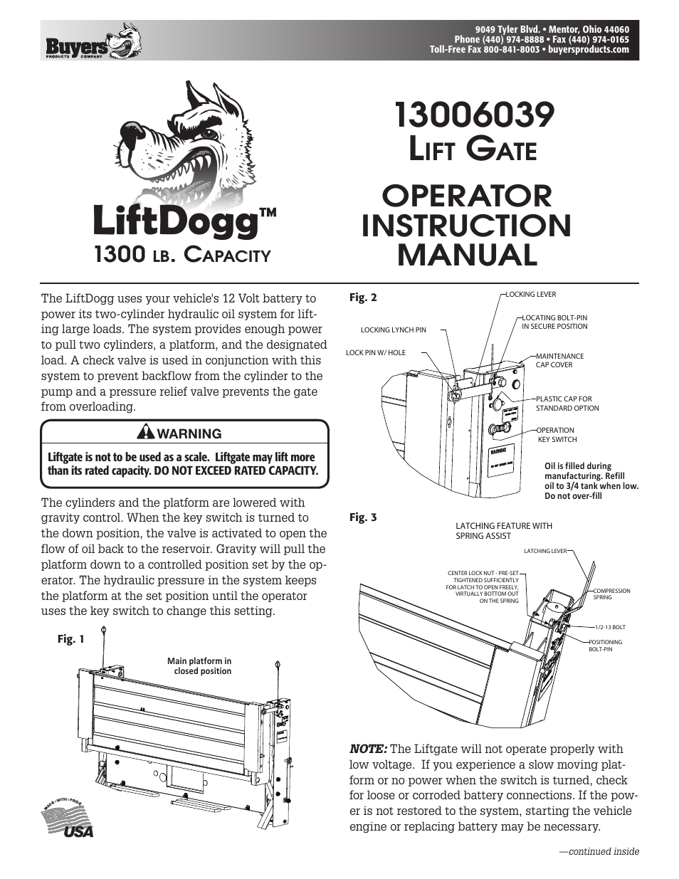 Buyers 13006039 User Manual | 8 pages