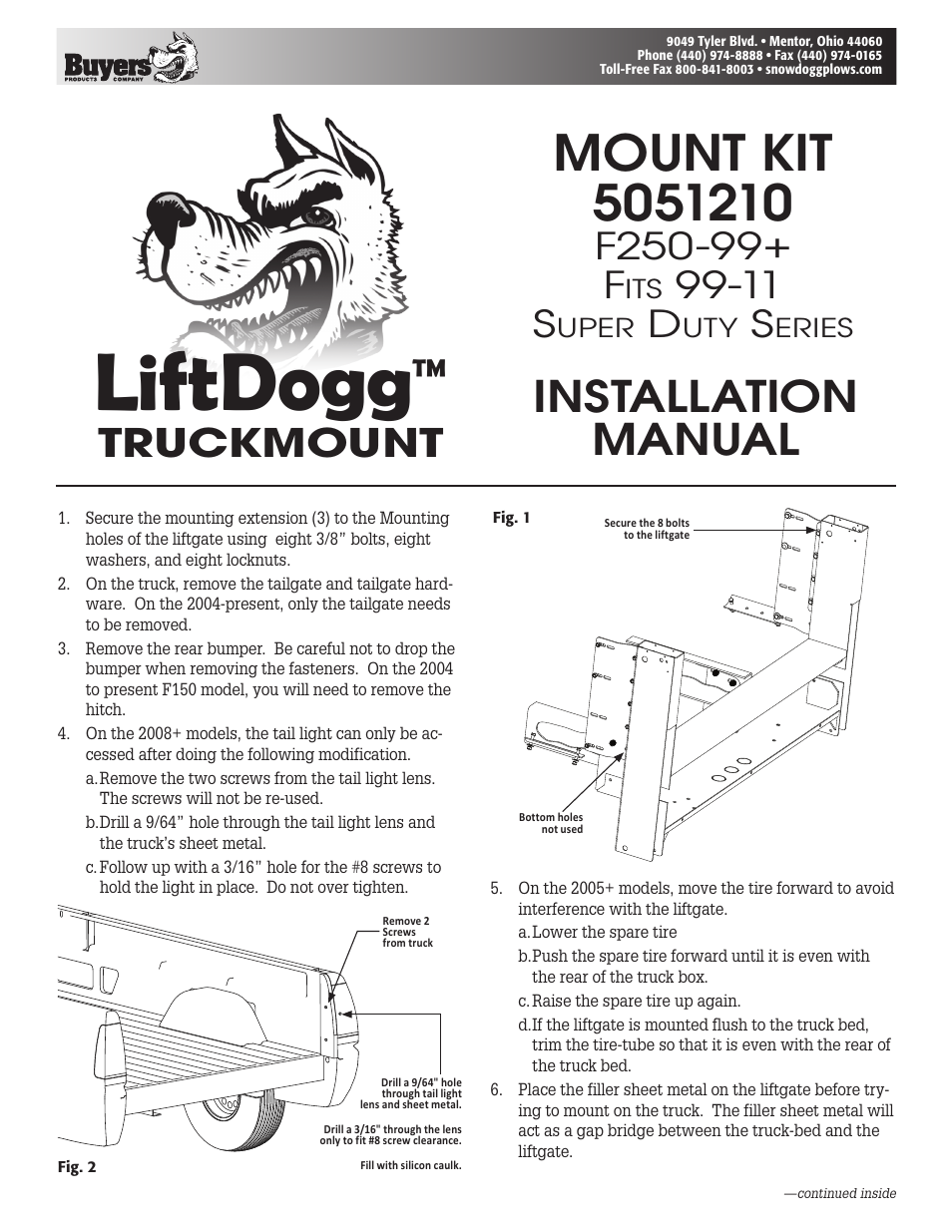 Buyers 5051210 User Manual | 4 pages