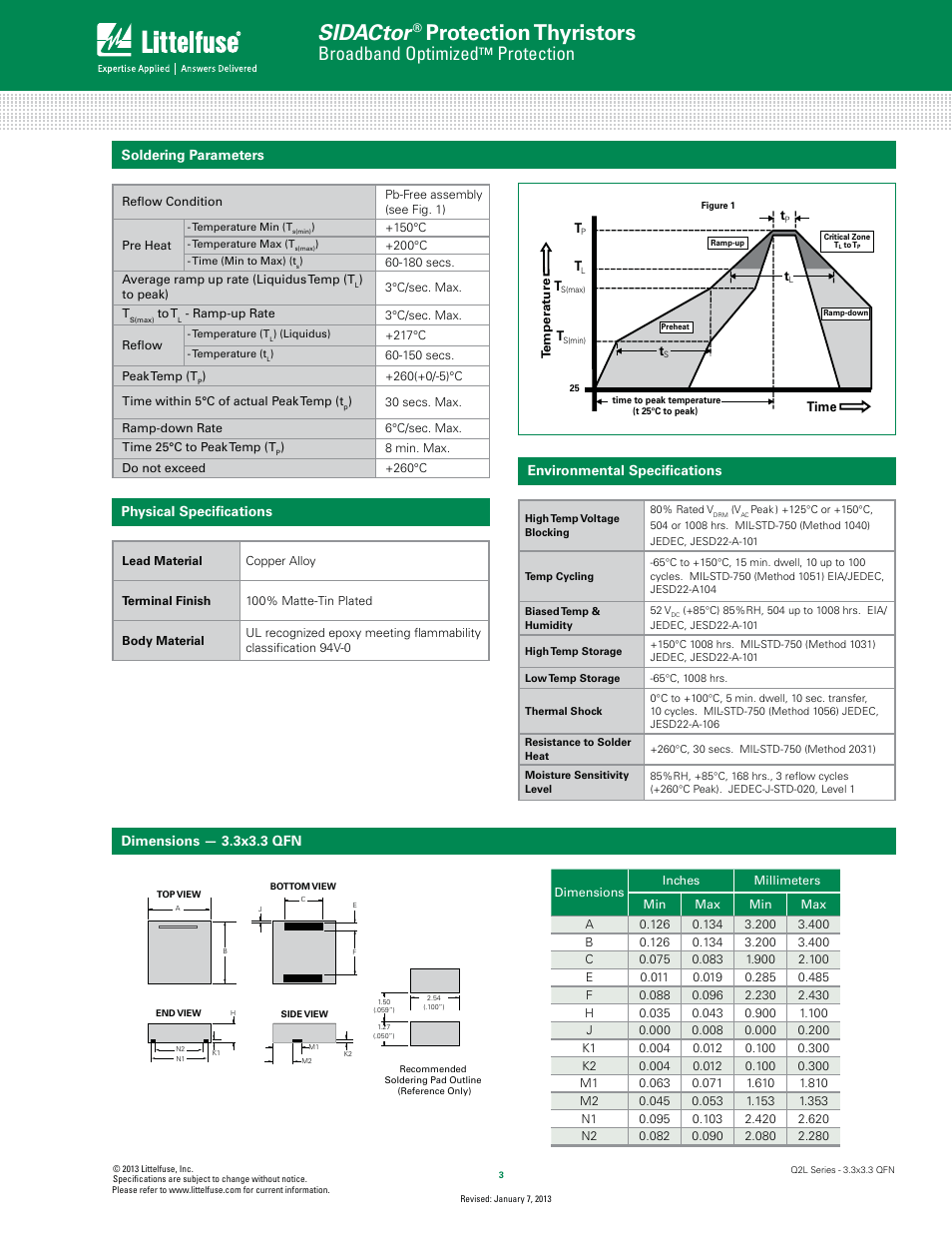 Sidactor, Protection thyristors, Broadband optimized | Protection | Littelfuse Q2L Series 3.3x3.3 QFN User Manual | Page 3 / 4